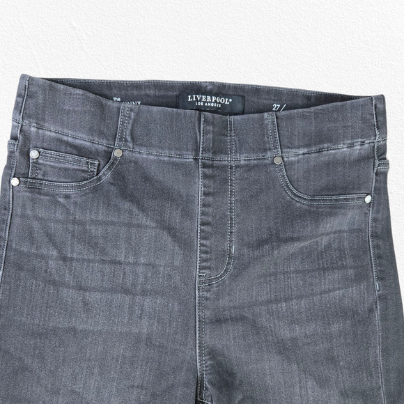 Liverpool Washed Black The Ankle Skinny Meteorite Stretch Jegging Jeans Size 27 - Picture 3 of 8